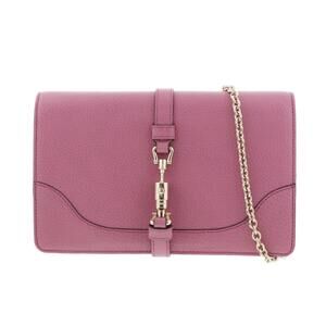 GUCCI Horsebit Chain Shoulder Bag Pink Messenger AROR